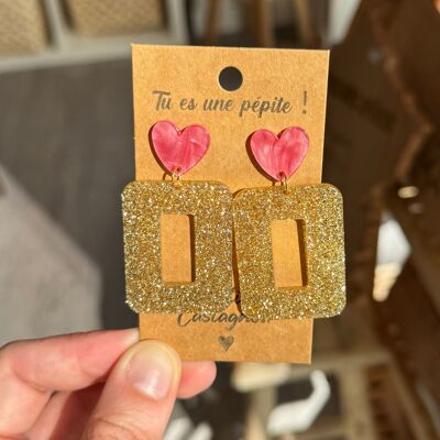 Boucles d'oreilles en acier Inoxydable - "Luzia"