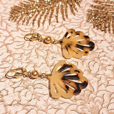 Orecchini a forma di foglia e ventaglio con perle Swarovski, regalo per la festa della mamma, regalo per l'insegnante