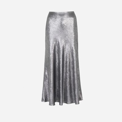 JUPE MIDI JANYMA gris