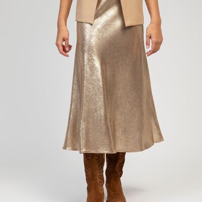 JUPE MIDI JANYMA gold