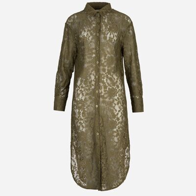 EOLE LONG khaki DRESS