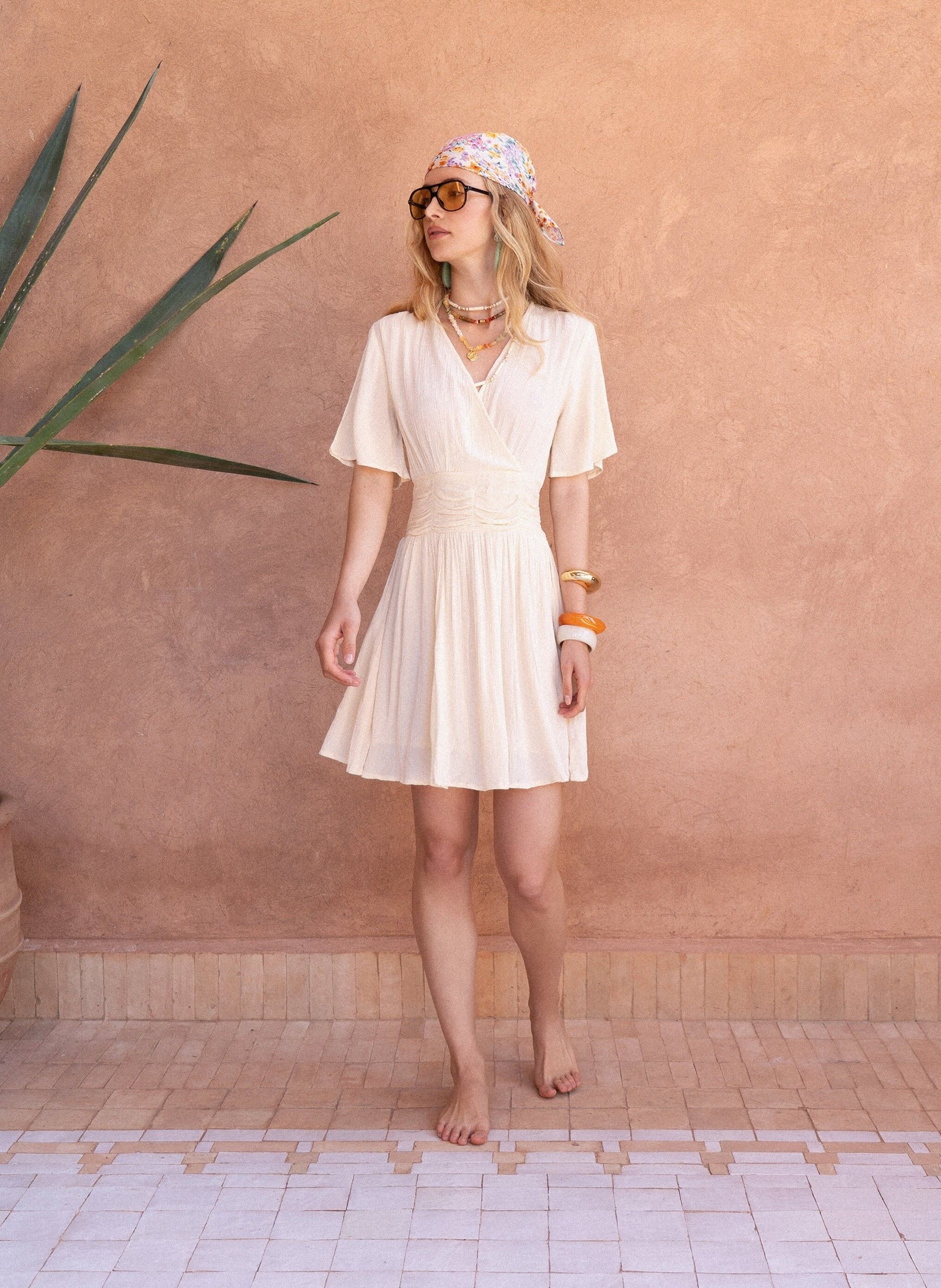 ABITO CORTO OFLAMY ecru