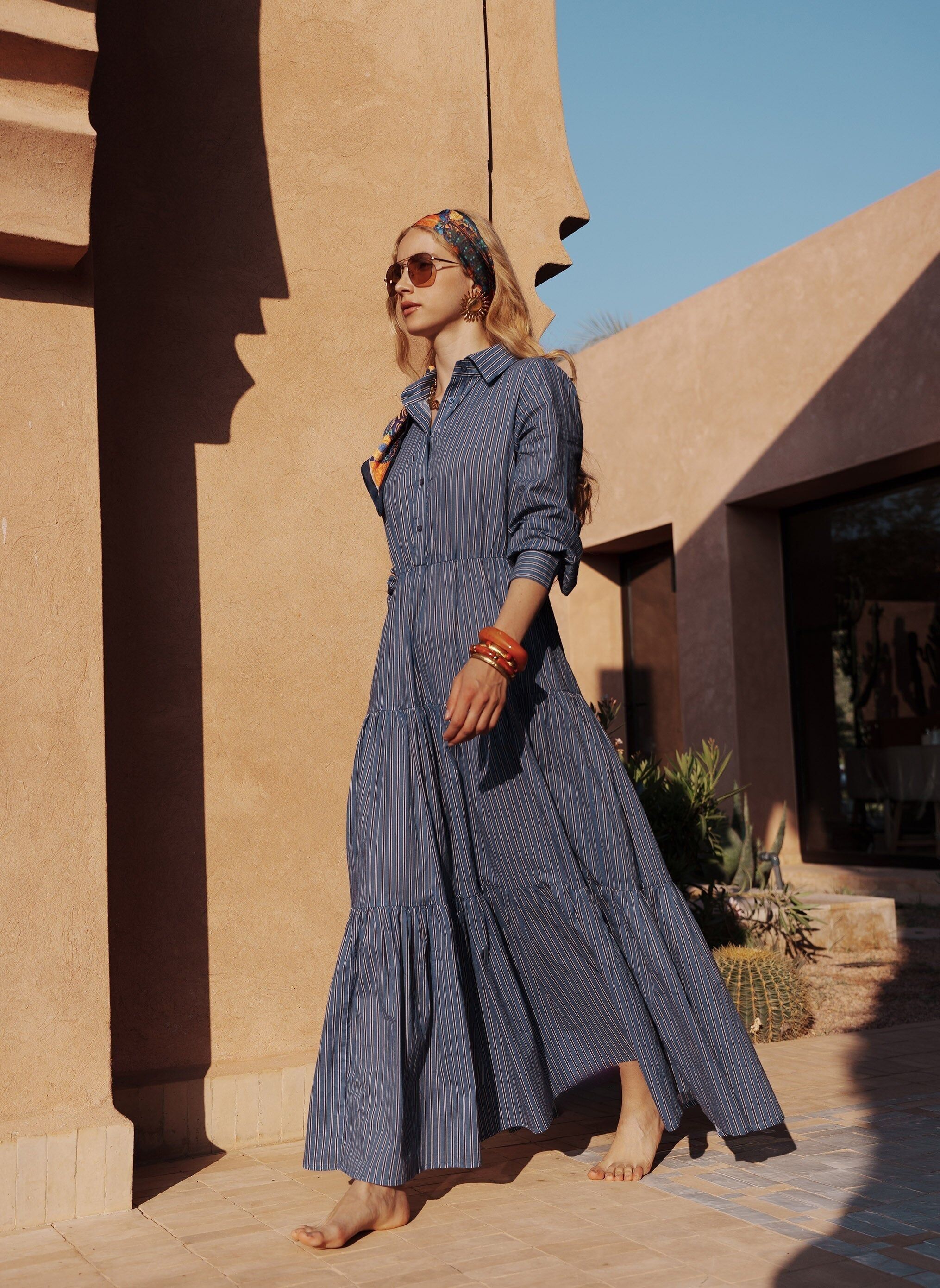 ABITO LUNGO OCHARME blusa indaco