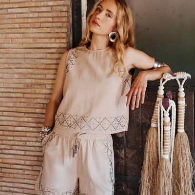 SAMALO linen tank top
