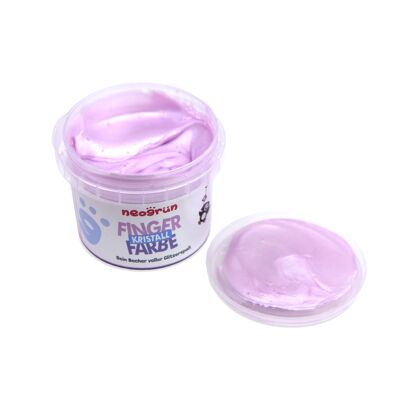 Crystal organic finger paint vegan - glitter - rose quartz