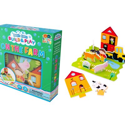 Ferme de construction et de jeu pour l'heure du bain