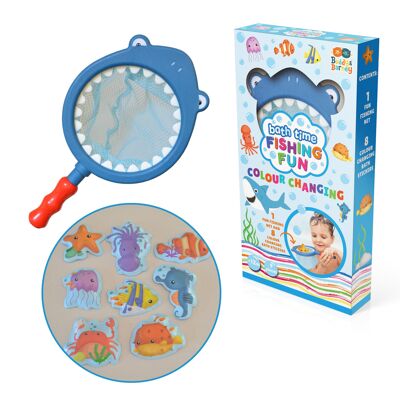 Plaisir de pêche à l'heure du bain
