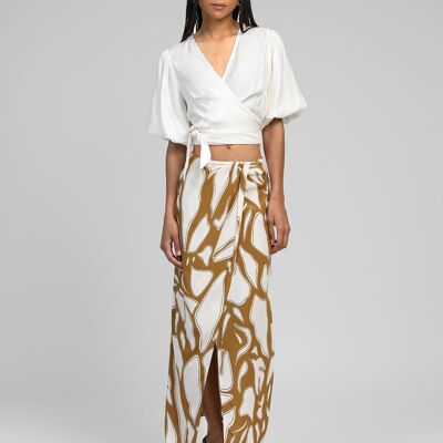 GERIC LONG SKIRT flame olive
