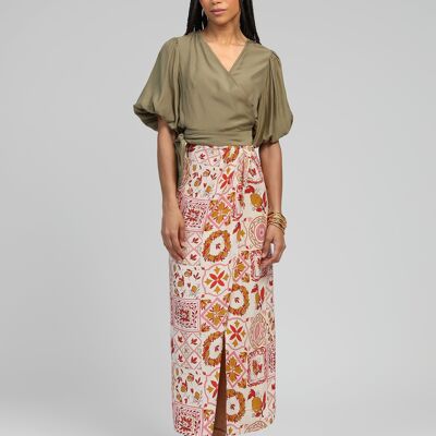 GERIC LONG SKIRT Rizzo pink