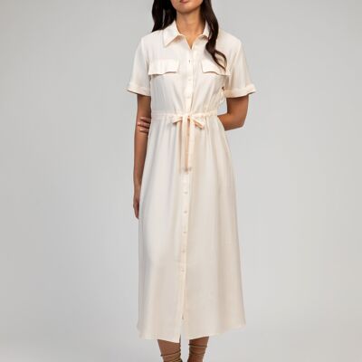 MALIZE LONG DRESS ecru