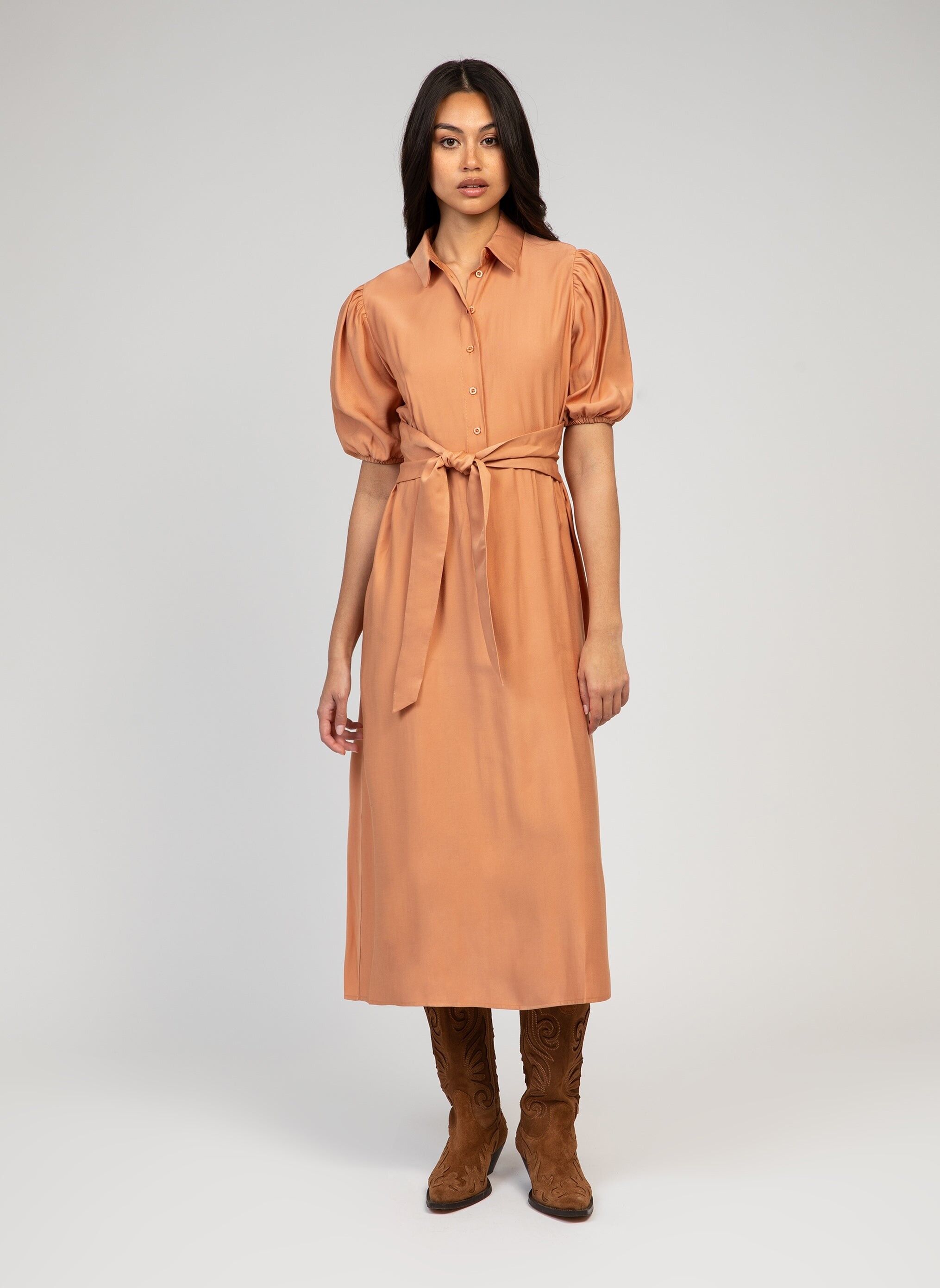 ABITO LUNGO MALIDA terracotta