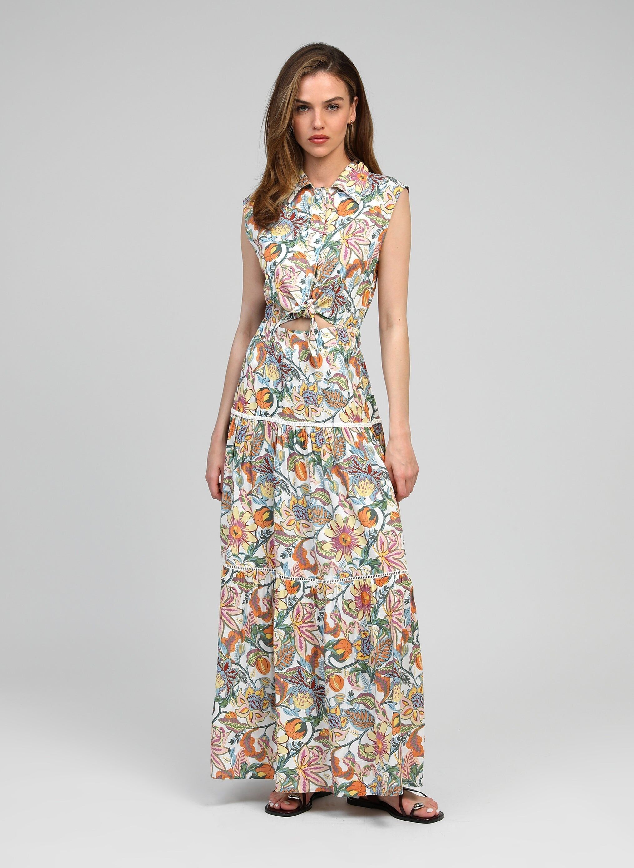 Abito lungo ecru Felicity OPAVIA