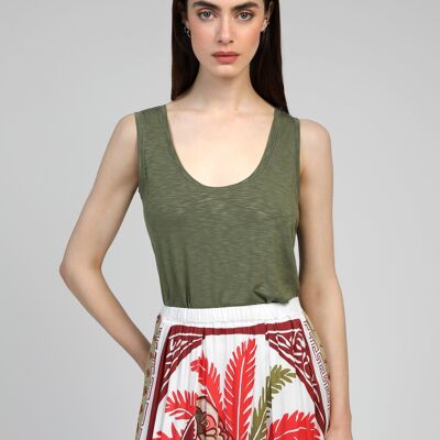 TANESSA khaki tank top