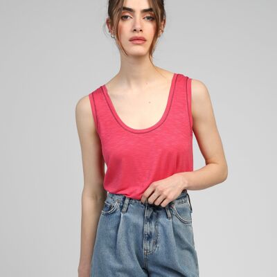 TANESSA raspberry tank top