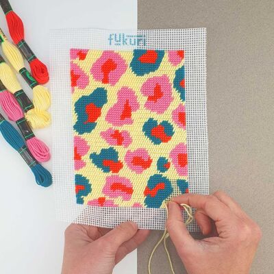 Kit tela - Leopardo multicolore