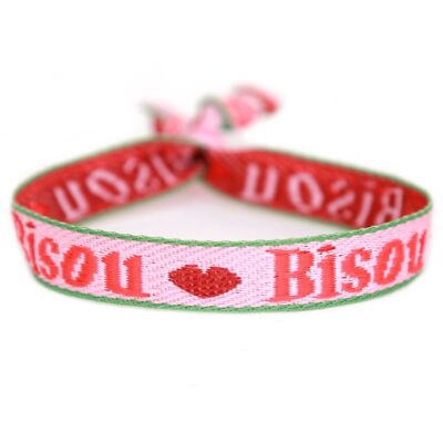 Bracelet tissé bisou
