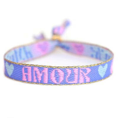 Bracciale intrecciato amour blu
