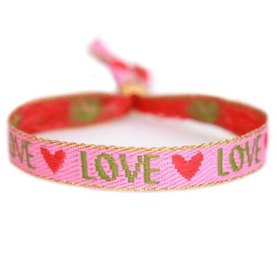 Bracelet tissé festival amour
