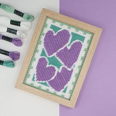 Canvas Kit - Hearts Stamp