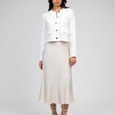 JANIALA ecru MIDI SKIRT