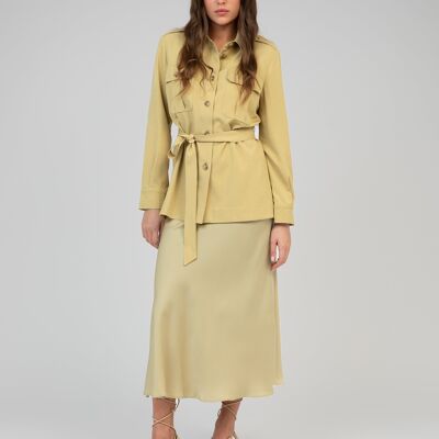 JANIALA MIDI SKIRT in anise