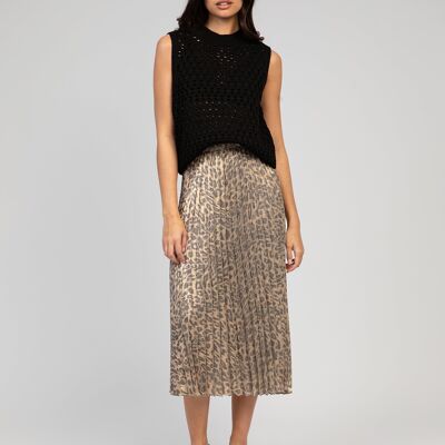 JUSTALY gold MIDI SKIRT