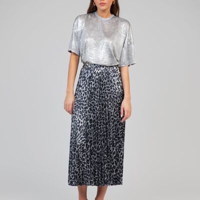 JUSTALY navy MIDI SKIRT