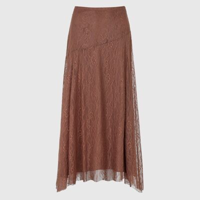 JUNEY hazelnut MIDI SKIRT