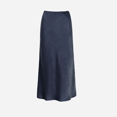 GALVINE navy MIDI SKIRT