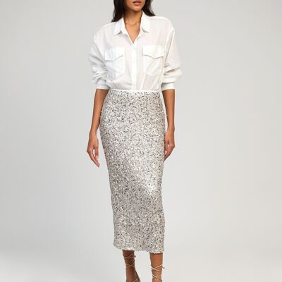 JURYLY MIDI SKIRT white multi
