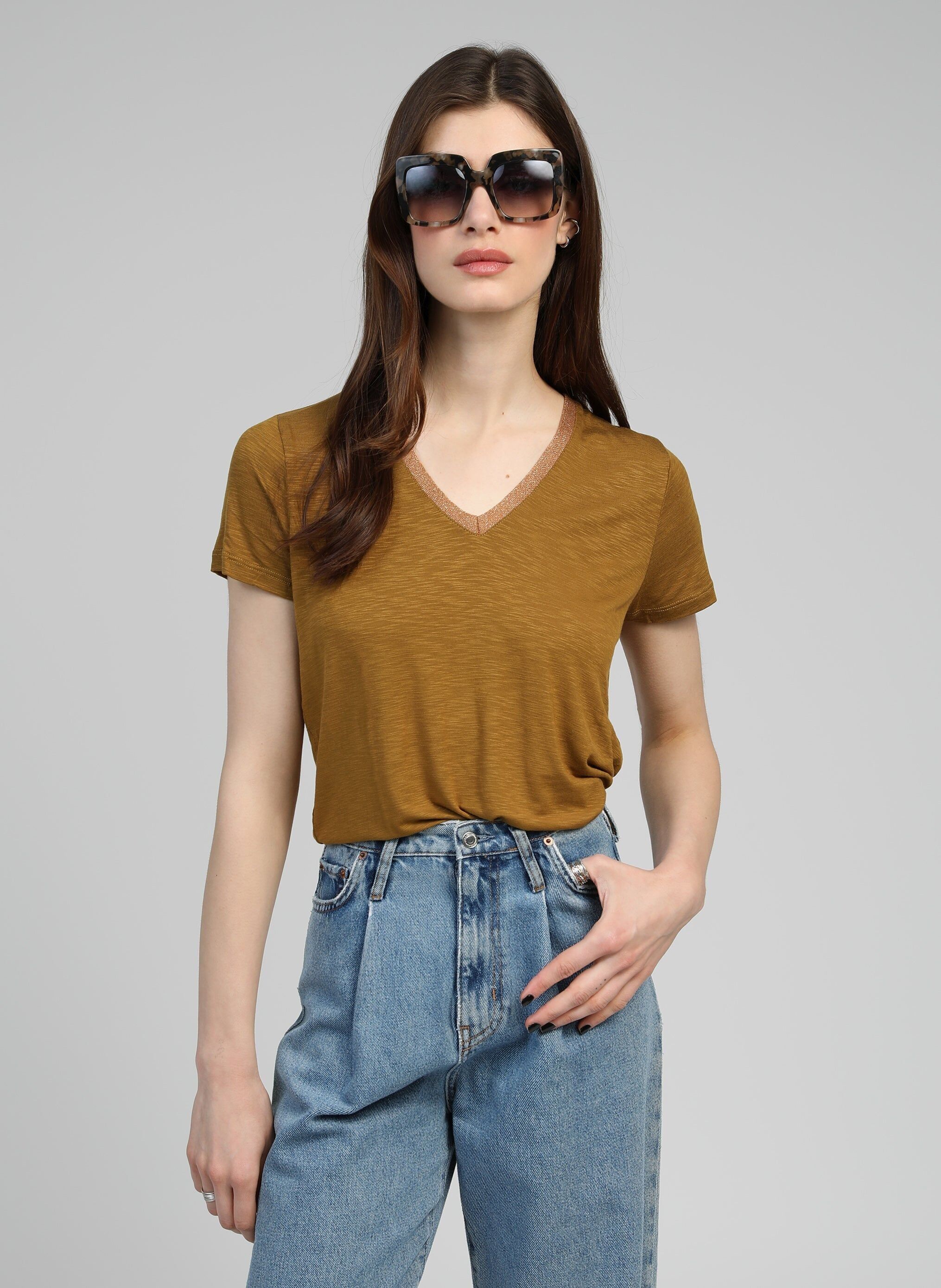 Maglietta in spugna color bronzo