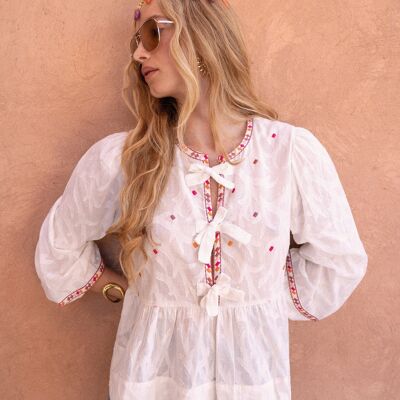 SERVANE ecru BLOUSE