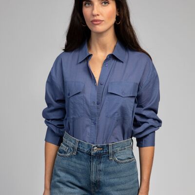 SOUMAYA indigo shirt