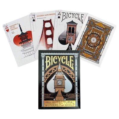 Tarjetas de las Maravillas Arquitectónicas del Mundo de Bicicletas con Defecto Menor