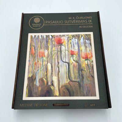 M.K. Čiurlionis Creation of the World IX (Pasaulio sutvėrimas IX) Wooden Puzzle L size (300 pieces) Fantasy Puzzles
