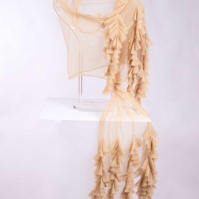 Tulle Party Shawl with applications