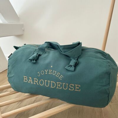 "Joyeuse Baroudeuse" eucalyptus duffel bag