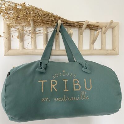 Bolsa de lona de eucalipto "Happy Tribe on the Move"