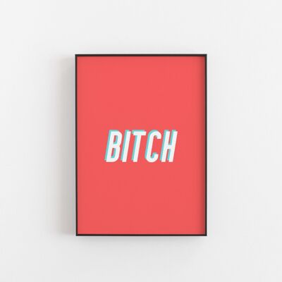 Bitch - Wall Art Print A5