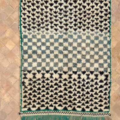Tazenakht Rug | ecru-black-gray-aqua