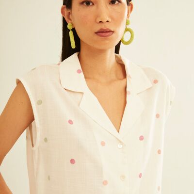 Dotted Strappy Shirt