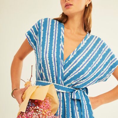 Marine Cross Neckline Jumpsuit