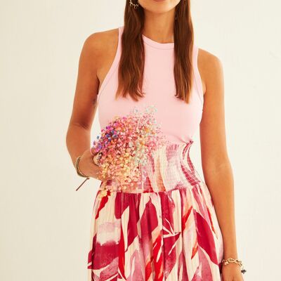Warm Leaves Elastic Waist Skirt