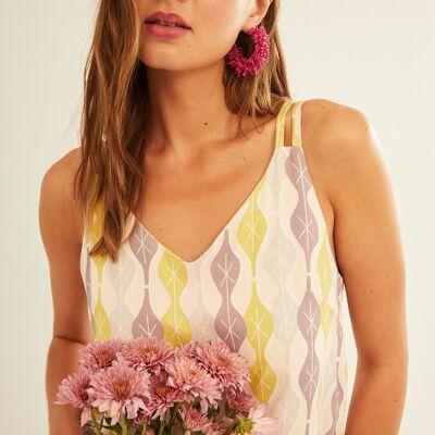 Grey Cocoon Double Strap Top