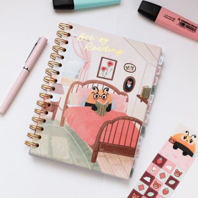 Grumbee Reading Journal - Spiral-bound journal for recording your book reviews