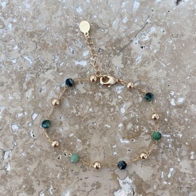 Green Bubbles Bracelet - Ruby Zoisite