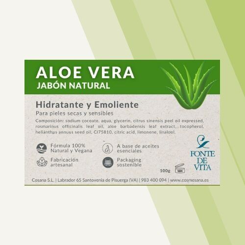 Fonte de Vita – Aloe Vera Soap Bar 🧼🌱 (100 g) 100% Natural • Vegan • Handmade