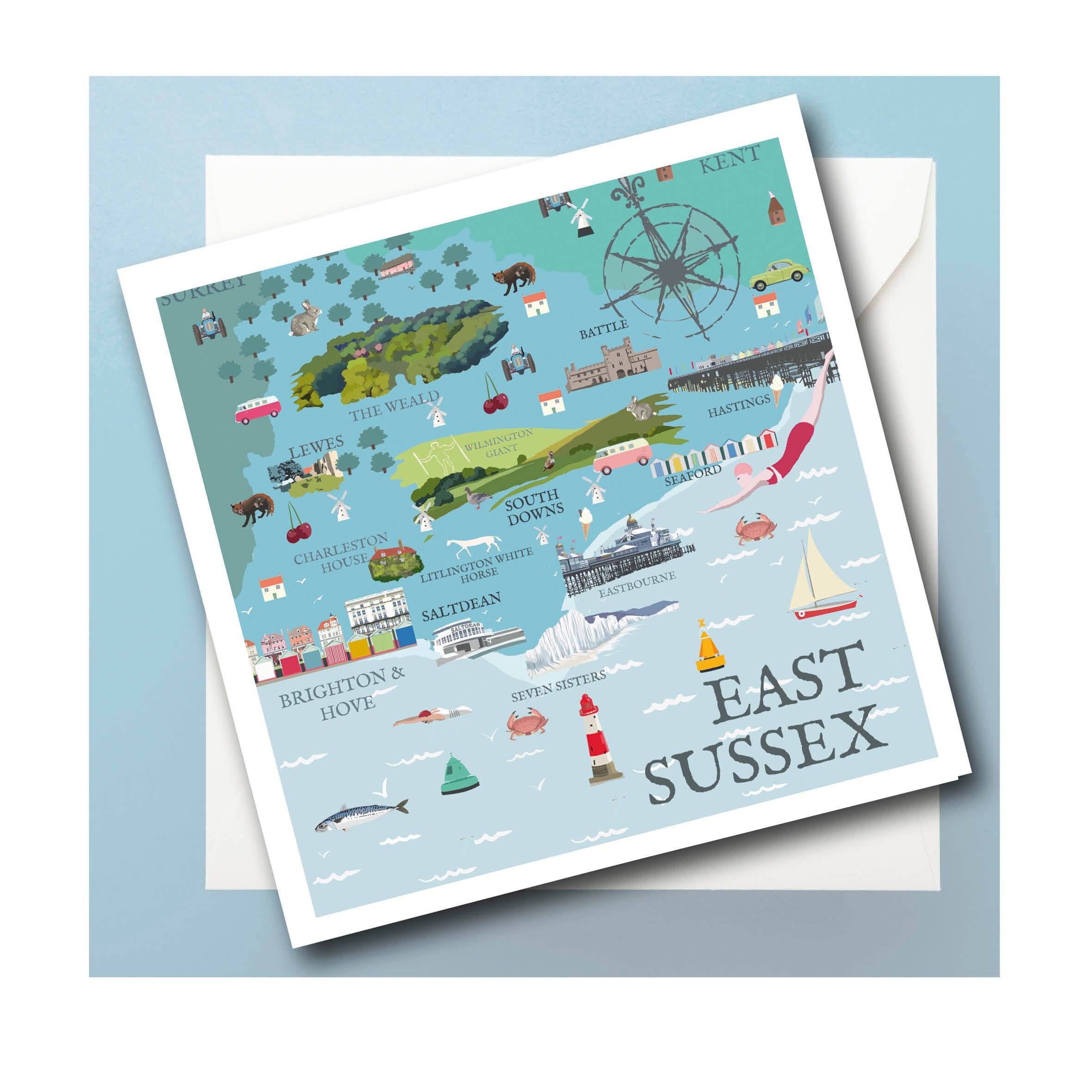 Biglietto d'auguri SUSSEX EASTBOURNE