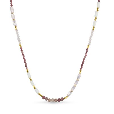 Pink Multi Gemstone Necklace