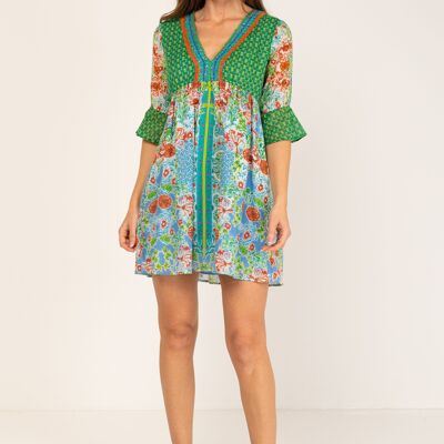 Vestido corto estampado IC9078V